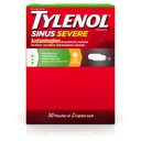 Tylenol Sinus Severe Daytime Caplets with Acetaminophen 325 mg, Guaifenesin 200 mg & Phenyleph HCl 5 mg, Non-Drowsy Pain Reliever, Waitorant & Nasal Decongestant, 50 Seyahat Paketi