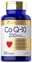 Carlyle CoQ10 200 mg Softgels | 60 Kont | Black Pepper | Gelişmiş Aborpsiyon | Non-GMO, Gluten Free Supplement Supplement Supplement