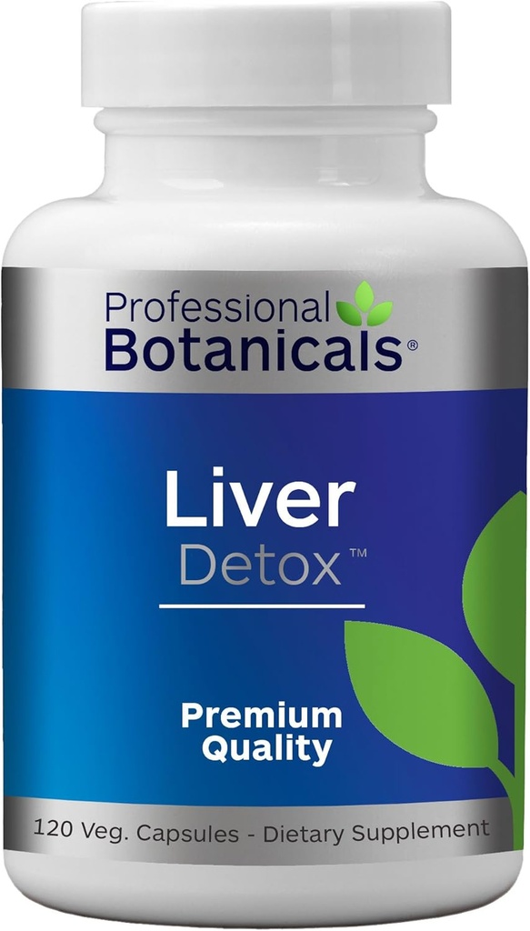 Profesyonel Botanikler Liver Detox – Doğal Liver Cleanse & Detox Desteği ile Botanik ve Enzymes – 120 Vegan Capsules