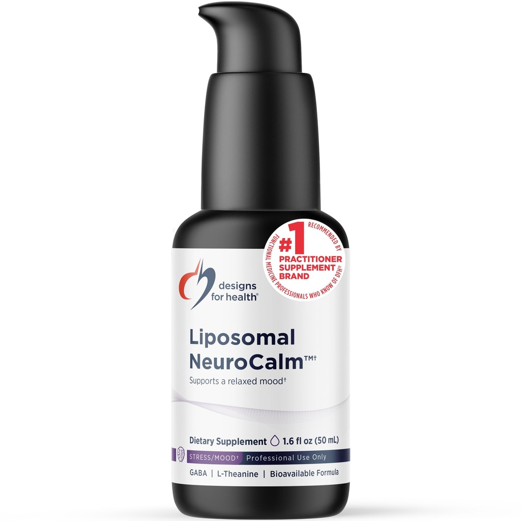 Sağlık Liposomal NöroCalm için tasarımlar - Sıvı GABA + L-Theanine to Support Calm + Sağlıklı Stres Yanıtı (25 Hizmet / 1.7oz)