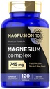 Magnezyum Kompleksi 745 mg | 120 Capsules | 10 in 1 Mix | Vegetarian, Non-GMO, Gluten Free