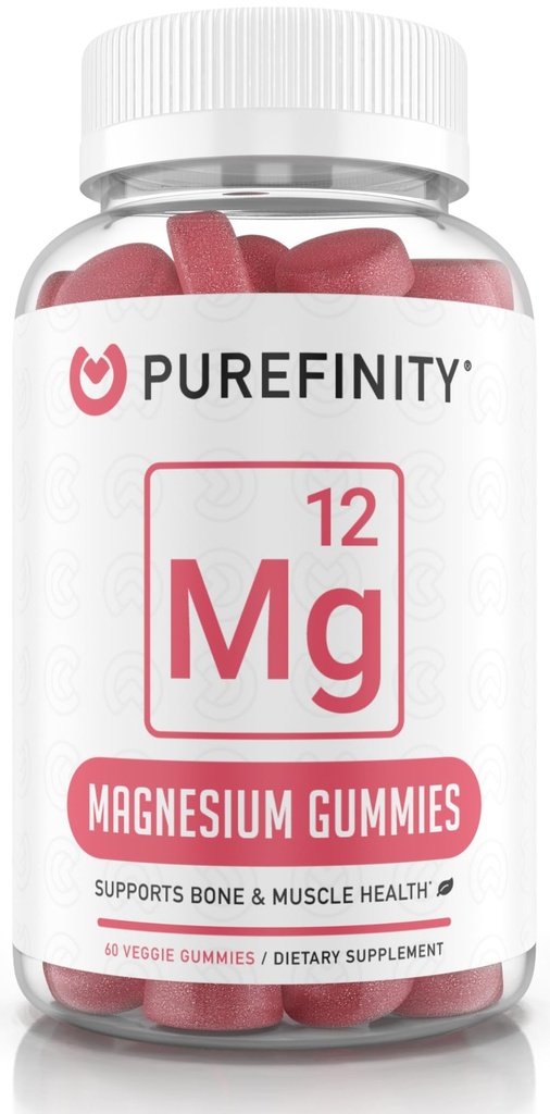 Magnezyum Citrate Gummies 600 mg for Yetişkinler – Yüksek Abhidrasyon Cramps, Kas Recovery, Sleep, Bone, and Energy Support – Non-GMO, Allergen Free – 60 Vegan Gummies