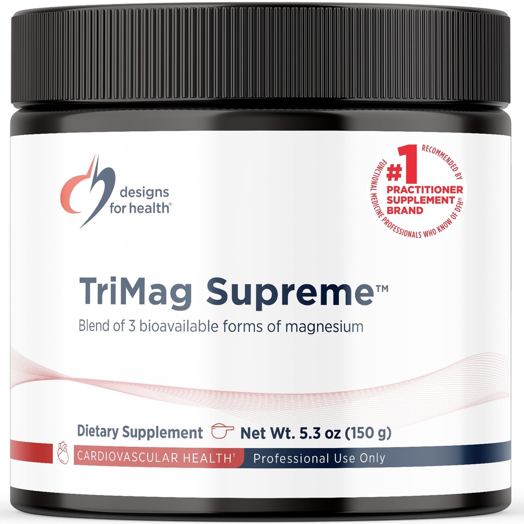 Sağlık TriMag Supreme Toz için tasarımlar - 300 mg Triple Magnezyum İçebilir - Kalp Sağlığı ve Enerjiyi Destekleyebilir - Magnezyum Orotate, Glycero fosfat + Bisglycinate Chelate (30 Hizmet / 150g)