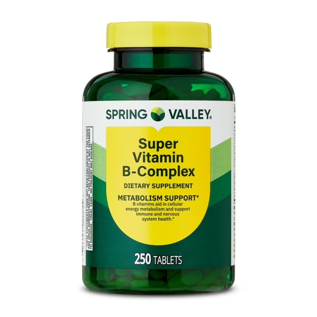 Spring Valley Super Vitamin B-Complex Tabletler Diyetsel Tamam (250 Tablet) - Yeni Bak