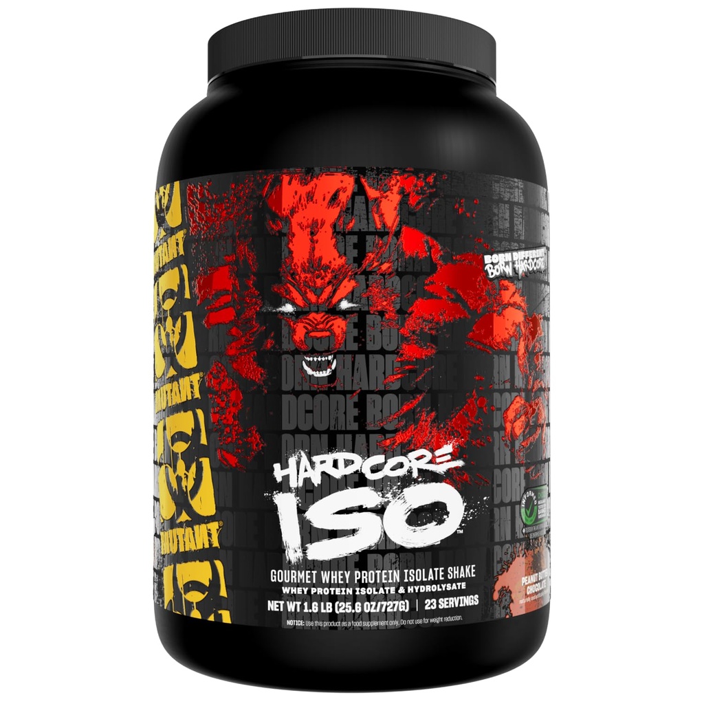 Mutant ISO Cerrahı Whey Protein Isolate Toz Yasası Yeniden Keşfetmek, Kas, Bulk ve Güçlük, 1.6 lb (Peanut Butter Chocolate)