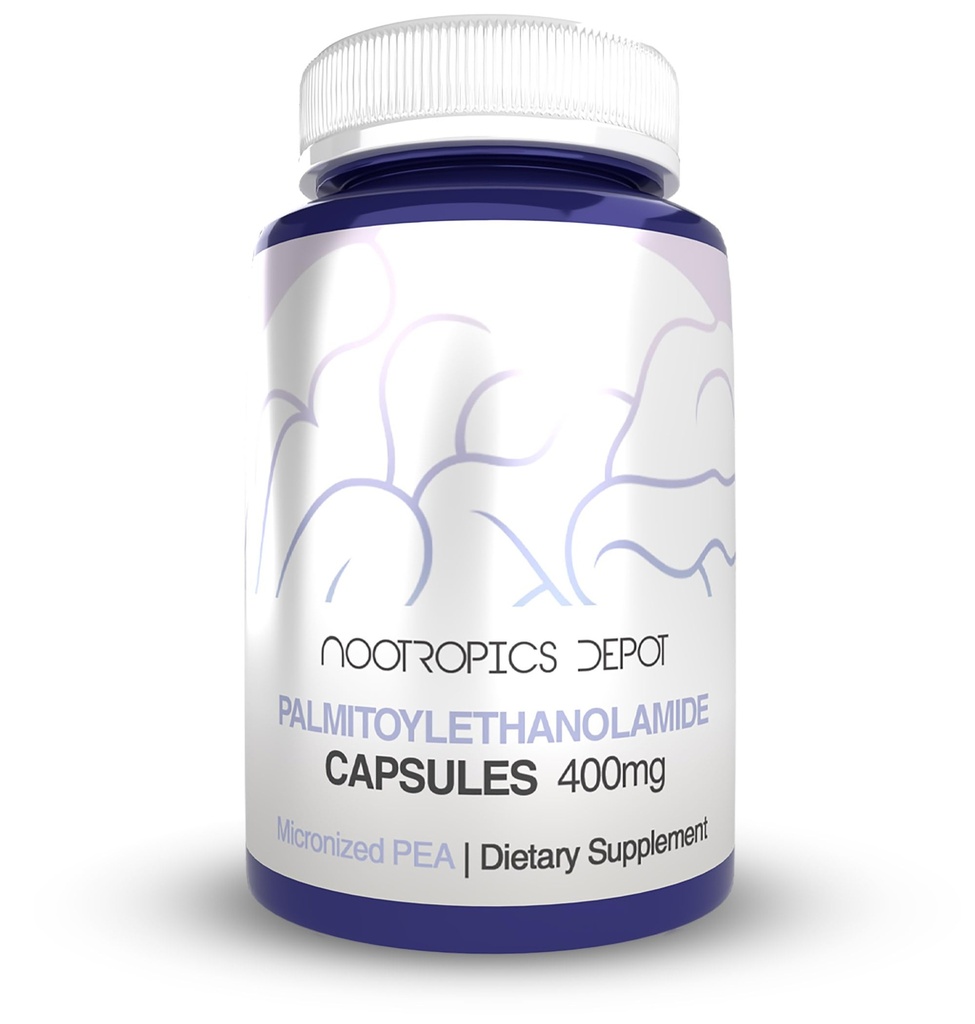 Nootropics Depot Palmitoylolamid Capsules | Pea | 400 mg Pills | 30 Count | Supports Discomfort Relief | Ortak Fonksiyonlar