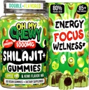 Saf Himalaya Shilajit Gummies - Yüksek Potency Gold Gradewear - Enerji Boost ve Ashwagandha ve Shatavari ile Kadınlar için Destek - Apple & Kiwiwiwie