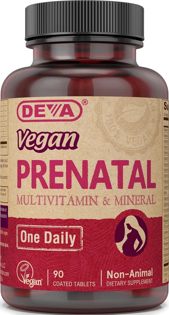 Deva Vegan Prenatal Multivitamin ve Mineral - 90 Tablet, 2 paket