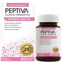 Peptiva Probiyotiks for Women's Health - Women's Probiyotik and Digestive Support, 25 Milyar CFU, Multi-Strain Probiyotik, Lactobacillus Acidofilius, Bifidobacterium - 60 Vegetarian Capsules