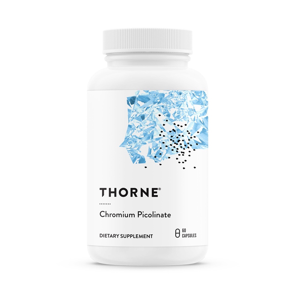 THORNE Chromium Picolinate - Sağlıklı Metabolism Desteği için Temel Mineral Tamamı * - Karbohidrat Cravings* - Süt, Soy & Gluten-Free - 60 Capsules