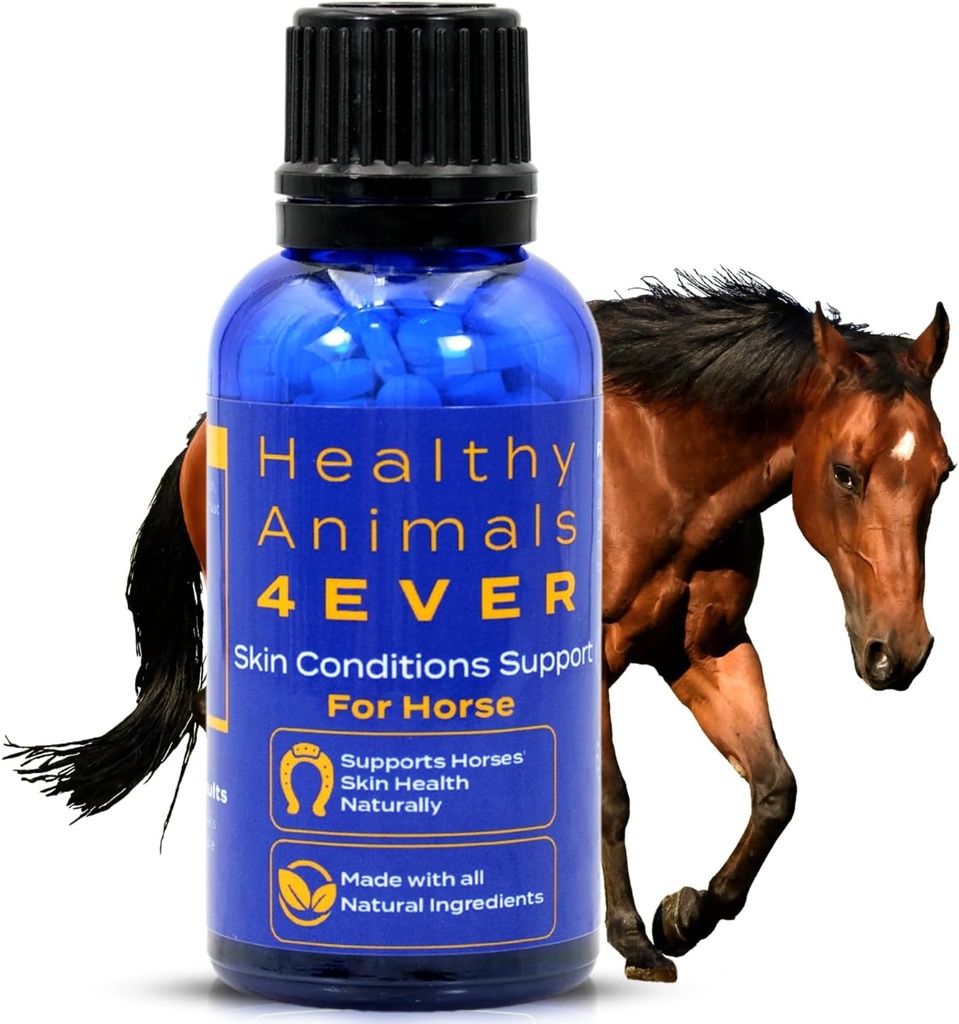 HA4E - At Cilt Koşulları Desteği - Dermatitis, Rain Rot & Ringworm - Yüksek Etkili Doğal, Evopatik Tamam - 300 Tabletler