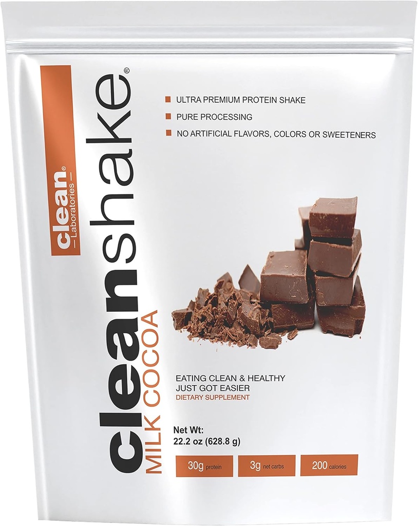 CleanShake Ultra-Premium Protein Shake. 21 Organik Malzemeler, 23 Vitamin ve Mineral ve Non-GMO ve rGBH-Free Grass Fed Whey proteini ile Temiz Protein Toz Shake. Bilgilendirilmiş protein sertifikalı.