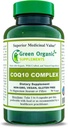 Green Organic Supplements Coq 10 Kompleksi, Ubiquinone, 90 VCaps, High Absorbable, Non-GMO, Gluten-Free (Single)