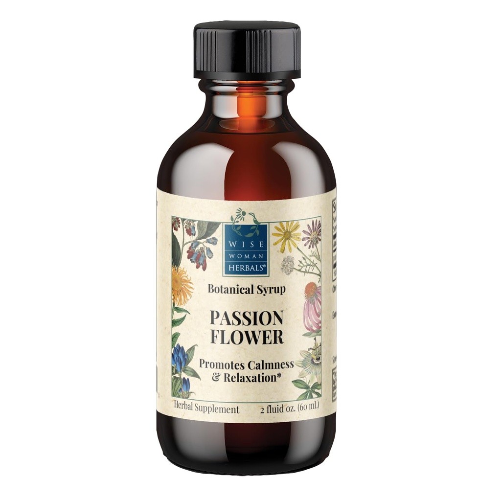 Bilge Kadın Herbals Passionflower Botanical Syrup (Formerly Solid Extract) 4:1, Alkol Özgür Ekstra Güç, Uyku Yardımı, Eases Gerginlik, Destekler Calm Mood & Restful Sleep, Pure Non-GMO, 4 Fl Oz