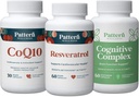 Pattern Wellness Sağlıklı Ağlama (CoQ10, Resveratrol, Biliş Kompleksi - Zamansız Sağlık & Wellness - 3 Pack, All-Doğal, Vegan-Friendly Formulas