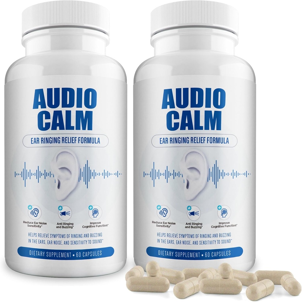 Ses Calm - Tinnitus Relief Supplement | Natural Stop Tinnitus Çözüm - Relieves Ear Ringing, Buzzing, Clicking | 60 Capsules (2)