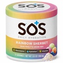 SOS Hydration Electrolyte Toz İçecek Mix | 31 Hizmet | Low Sugar | 15 Calorie | Keto-Friendly & Rapid Rehidr | Rainbow Sherbert