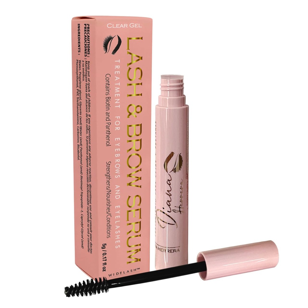 DIANA HERRERA ""Brow ve lashing serumu kalın, ve fuller görünüm, besleyici, güçlendirme ve şartlandırma formülü, şeffaf, 0.17 fl oz (5 ml) ."