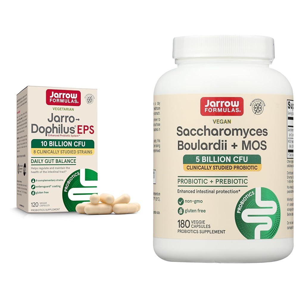 Jarrow Formulas Jarro-Dofilius EPS Probiyotiks 10 Milyar CFU Saccharomyces Boulardii Probiyotiks + MOS 5 Milyar CFU Probiyotik Yeast