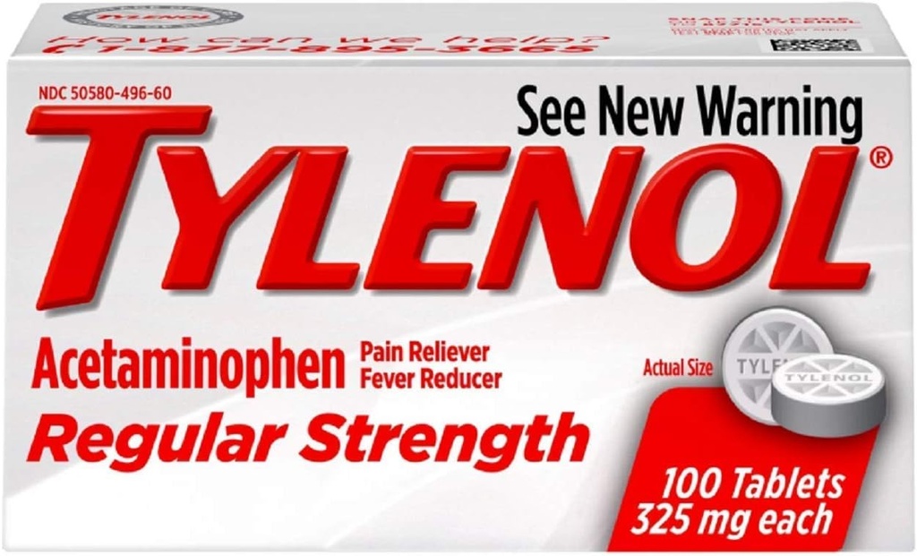 TYLENOL TABS L/STR 100 6Pack