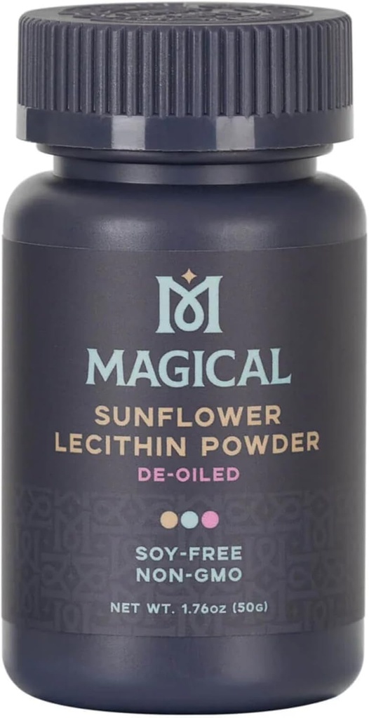 MAGICAL BUTTER Sunflower Lecithin Toz – Soy-Free, Non-GMO, Vegan & Kosher Butter & Oil Stabilizer for Baking & Cooking, 1.76 ozzz