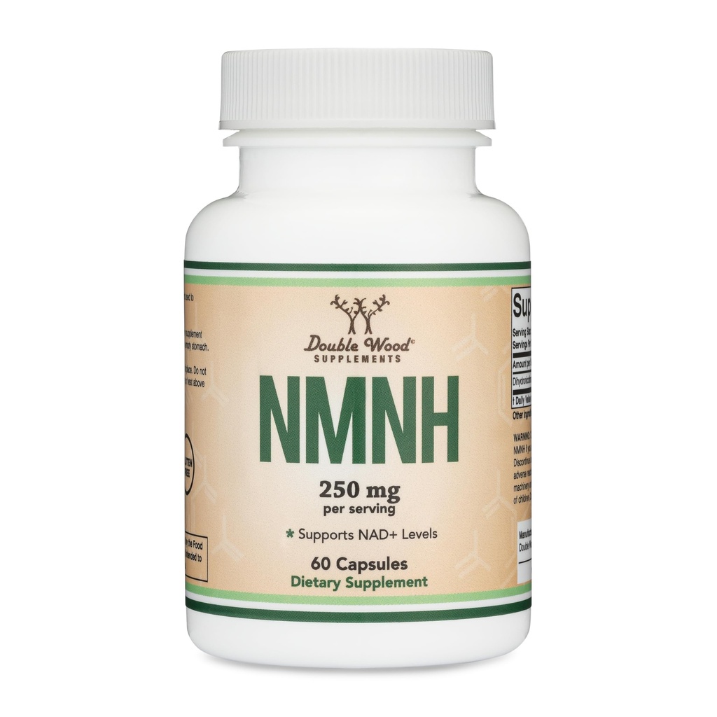 NMNH (NMN Supplement Alternative) Sadece Klinik Olarak İncelenmiş Malzemeler - NAD+ Anti Aging ve Hücre Rejenerasyonu için Seviyeler Double Wood