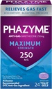 Phazyme Maksimum * Güçlü Anti-Gas 250 mg Simethicone Gas Relief for Yetişkinler, Hızlı Gels Hızlı Ease Bloating, Basınç & Discomfort, 24 Count