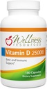 Wellness Kaynakları Vitamin D - 2500 IU Soy-Free Vitamin D3 (180 Veggie Capsules)