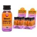 Ethan'ın Organik Immune Boost Shots, Elderberry Flavor. Daha iyi hissedin. Immunity Support, Real Fruit, Vitamin C, Vitamin D, Reishi, çinko, Nodrew Sugar (12 Pack of 2oz Shots)