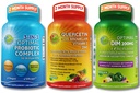 Vegan Hormonal, Immune & Gut Health Support Sche – Quercetin 500 mg with Bromelain, çinko & Vitamin C + DIM 200 mg with BioPerine® + 3in-1 Probiyotik 50 Milyar CFU with Digestive Enzymes & Prebiyotiks