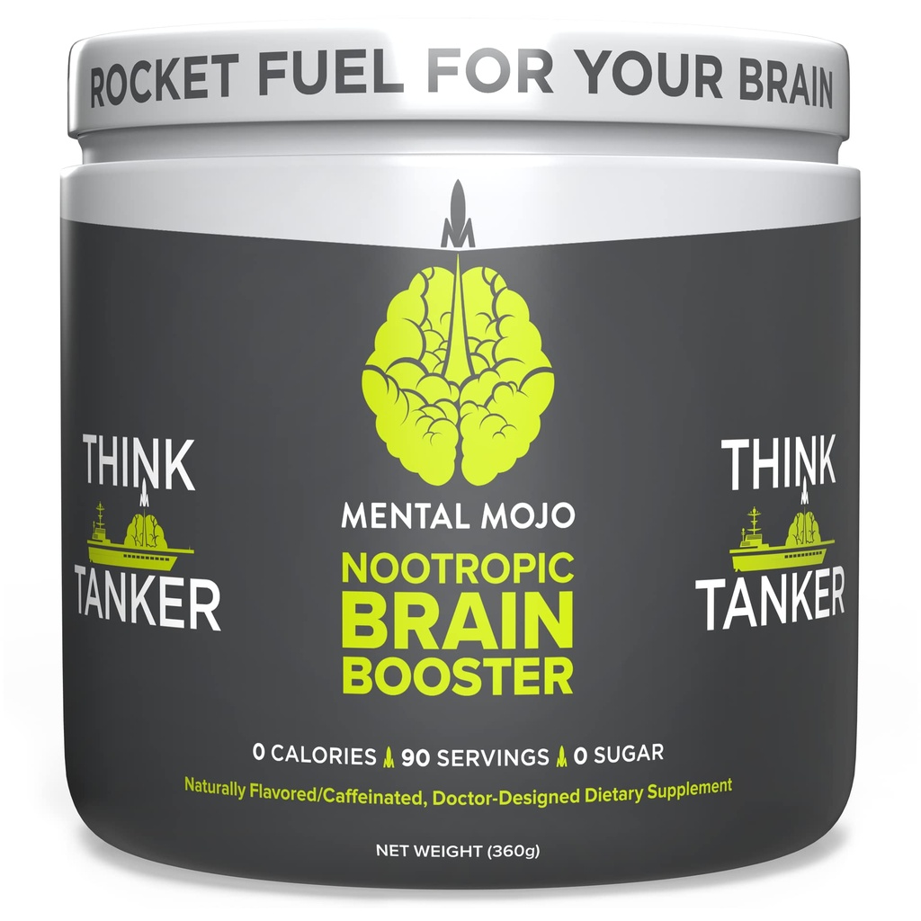 Nootropic Brain ATM (90 hizmet) Nootropic Drink Mix & Brain Supplement - Beyin Yakıtı Enerji, Focus & Memory - Zero Calories, Sugar Free - Kiwi Strawberry