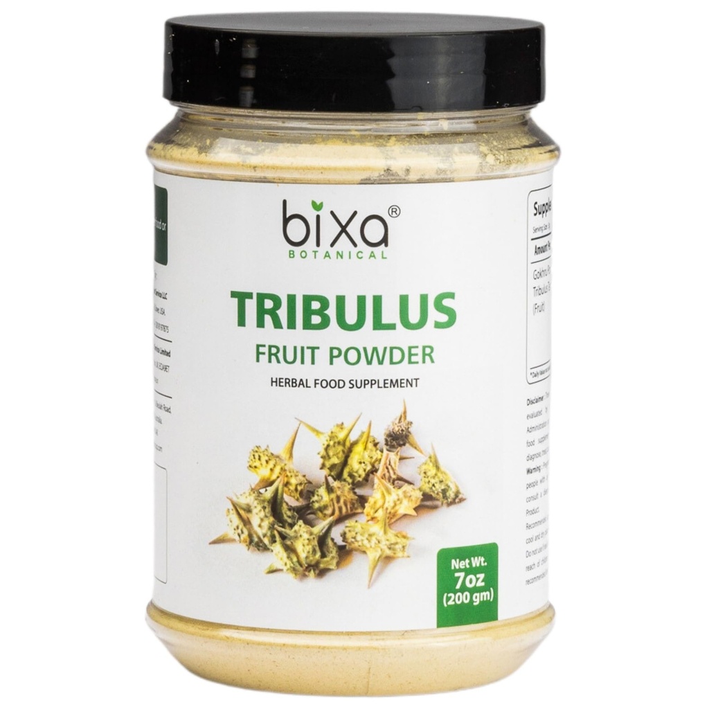 Bixa BOTANICAL Tribulus Terrestris Toz (Gokshura/Gokhru) - 200g/ 7 Oz | Herbal Supplement | Gluten Free, Non-GMO, Steam Tedavi Edildi, Vegan, 100% Pure.