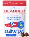 Yerli Pet Dog UTI Tedavisi - Köpekler için Cranberry Supplement Bladder Control & Kidney Desteği - Urinary Tract Enfeksiyonu ve Urinary Incontinence - Real Cranberry Extract - 30 Chews
