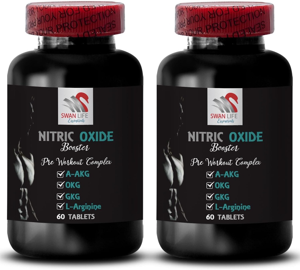 Egzersiz takviyesi - NITRIC OXIDE BOOSTER - nitrik oksit, erkekler için nitrik oksit takviyeleri, fiziksel aktivite, güç desteği, güç desteği, A-AKG, kas desteği 2 Şişe 120 Tablet