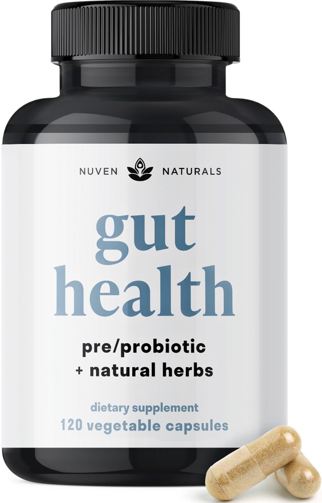 All-in-One Gut Health w/Probiyotiks, Prebiyotikler, Digestion-Deprebiyotikler ve Adaptogens - Leaky Gut Tamir Formula'i Gut Lining, Aid in Digestion ve İyi Bakterileri Destekleyin