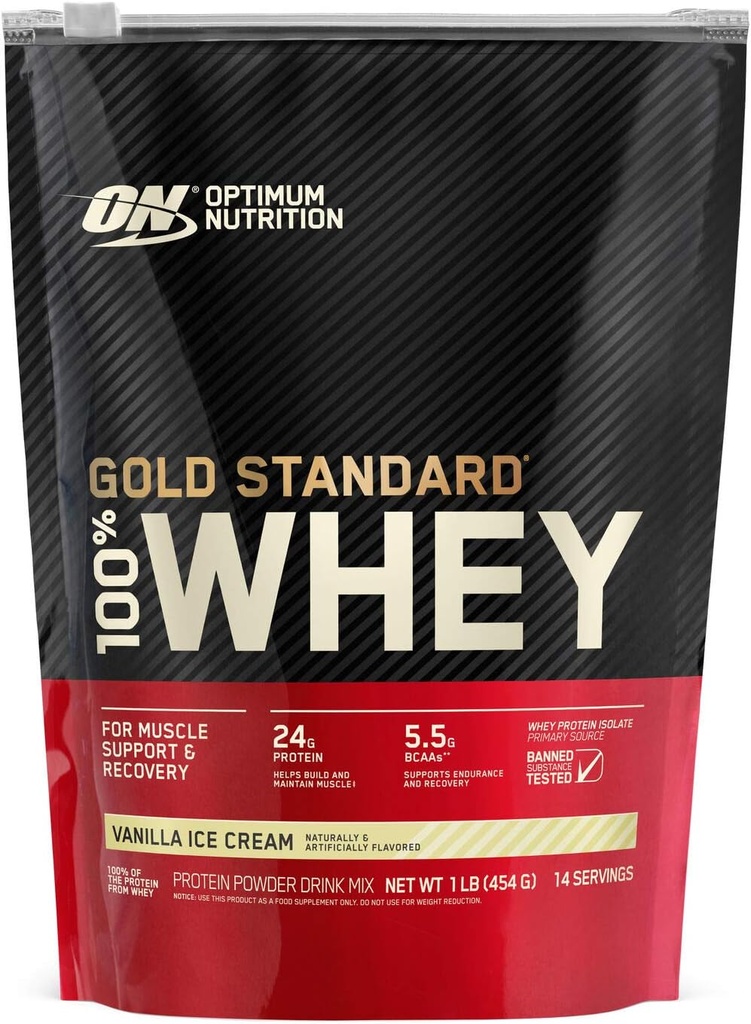 Optimum Beslenme Altın Standardı 100% Whey Protein Toz, Vanilla Dondurma, 1 Pound (Pazar Mayıs Vary)
