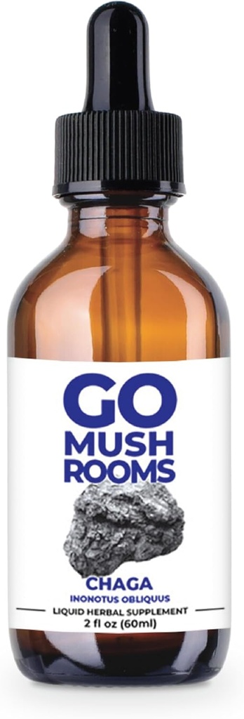 Chaga Mushroom Tincture Supplement - Nutrient Rich & Antioksi Support - 2 fl oz (60 Hizmetler)*