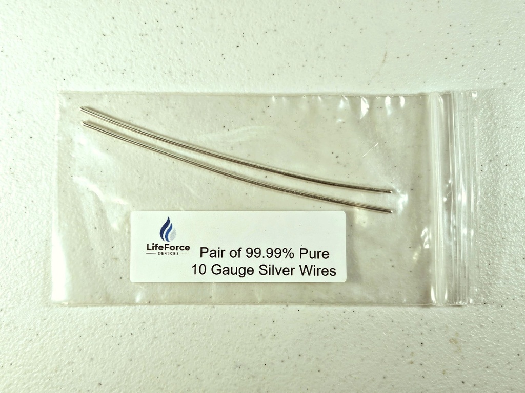 Pure Silver Jeneratör Wires – 9999 Silver elektrotlar – Pre-Cut 6Inch 10 Gauge Wires – Fits LifeForce Jeneratörs