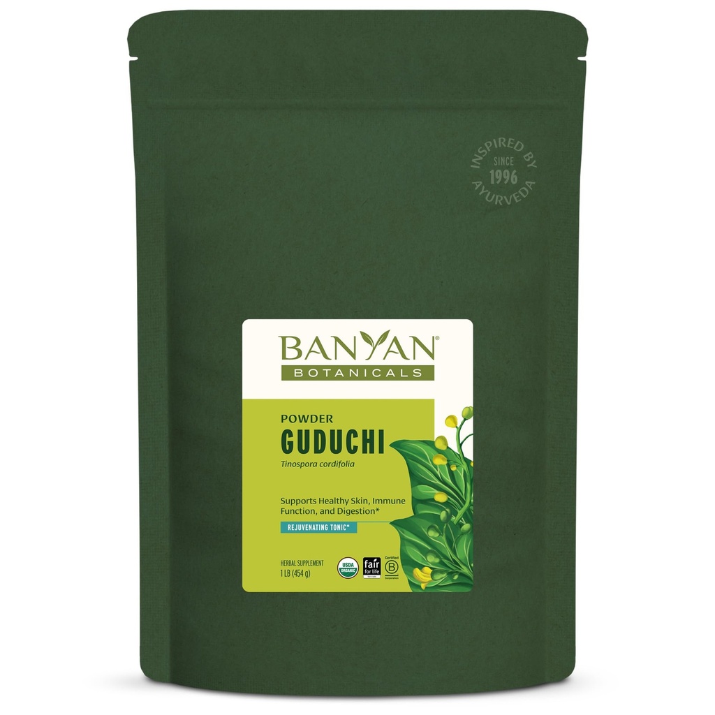 Banyan Botanicals Organic Guduchi Powder – Organic Immune Health Supplement – for Natural Detox, Balanced Digestion & Healthy Skin* – 1 lb – Non-GMO Sustainably Sourced Vegan FFL