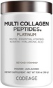 Kadınlar ve Erkekler için çok Collagen 1000006 Keratin, Protein Toz C B6 D3, Hyaluronik Asit, Niacin - Hydrolyzed Collagen Kahve Kremer 5 Tip - Unflavored - Non-GMO - 11.5oz