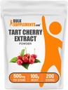 BulkSupplements.com Tart Cherry Extract Toz - Tart Cherry Supplement, Herbal Supplement - Antioksi Kaynağı, Gluten Free, 500 mg per Service, 100g (3.5 oz) (Pazar 1)