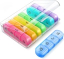 Haftalık Pill Organizer 7 Day 4 Times a Day, ZIKEE Büyük Günlük Seyahat Pill Box Case for Pills, Vitaminler, Fish Oils, Supplements (Clear)