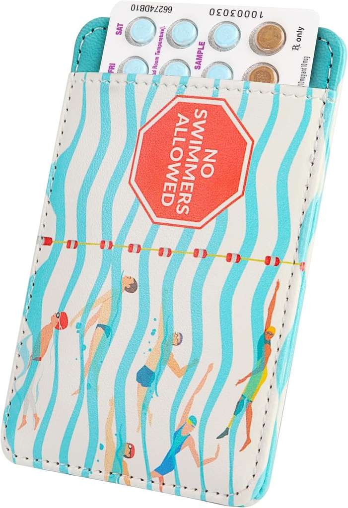 Primo Lines Discreet Birth Control Pill Caselen, 4.4x3IN Compact Organize kol, Fits Standard Pill Packs, Portatif ve Şık Koruma