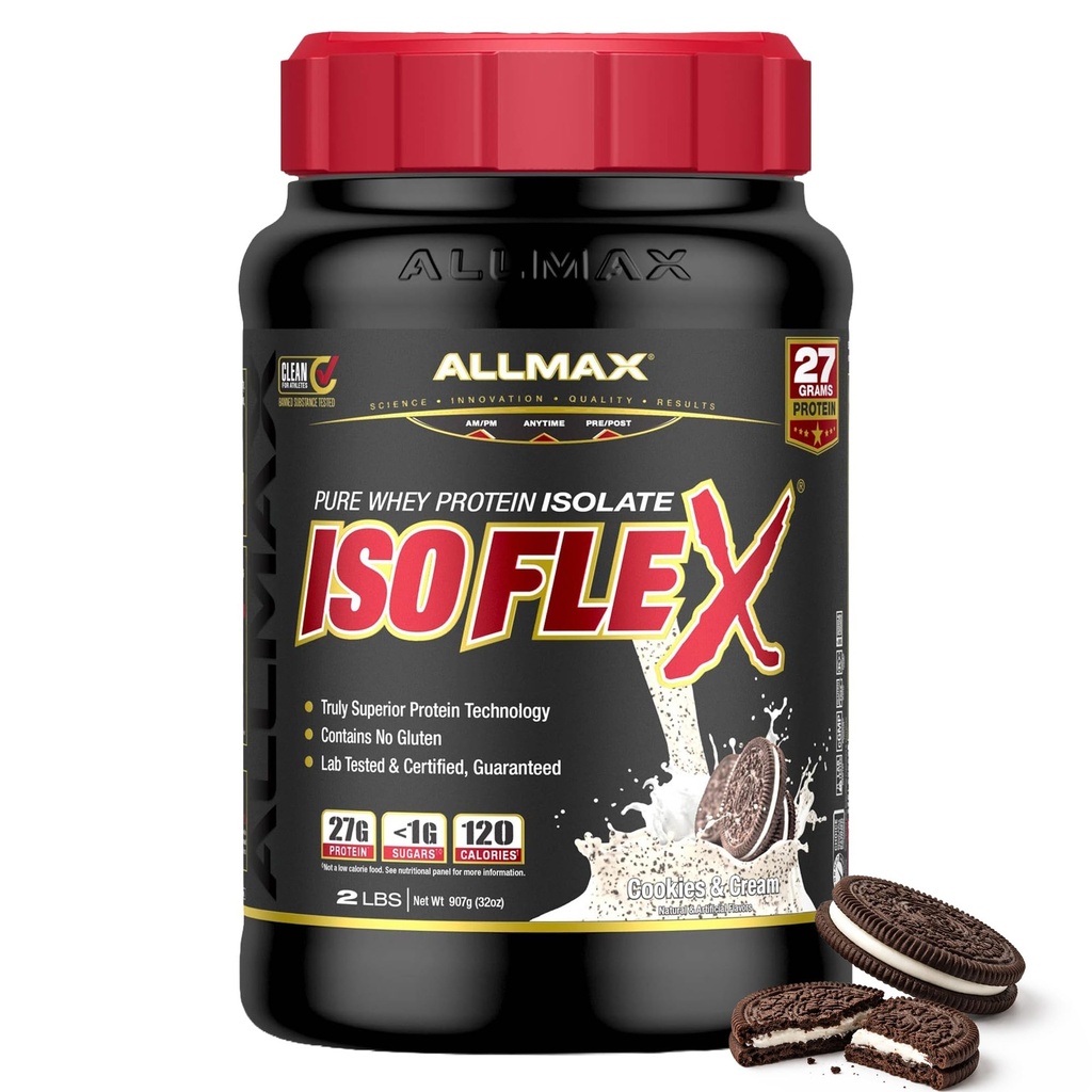 TÜMMAX Beslenme ISOFLEX Whey proteini, Kurabiyeler ve Krem - 2 lb - Protein Per Scoop - Zero Fat & Sugar -% 99 Lactose Free - Gluten Free & Soy Free - Approximate 30 hizmet