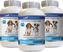 Köpekler için enflamatuar - Köpek Saçları ve Ön Kompleksi - Itch Relief - Immune Support - Vitaminler ve Mineraller - Köpek Vitamini e Supplement - 3 Şişeler (180 Tedaviler)