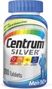 Centrum Silver Multivitamin for Men 50 Plus, Multivitamin/Multimineral Supplement with Vitamin D3, B Vitaminleri ve çinko, Gluten Free, Non-GMO Malzemeler - 200 Sayı Kont Kont
