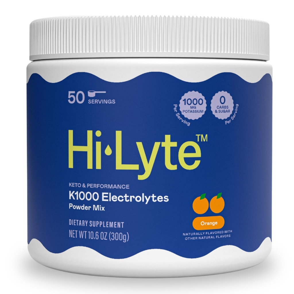 Hi-Lyte K1000 Elektrolytes Toz Mix Orange Keto & Performans, 50 Hizmet
