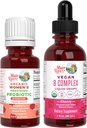 MaryRuth Organics Precision Probiyotik for Women (Raspberry) & B Complex Drops (Cherry) | USDA Organik, Temiz Etiket Projesi Gerçekleştirilmiş® | Gut Health & Immunity | Vegan, Non-GMO, Gluten Free