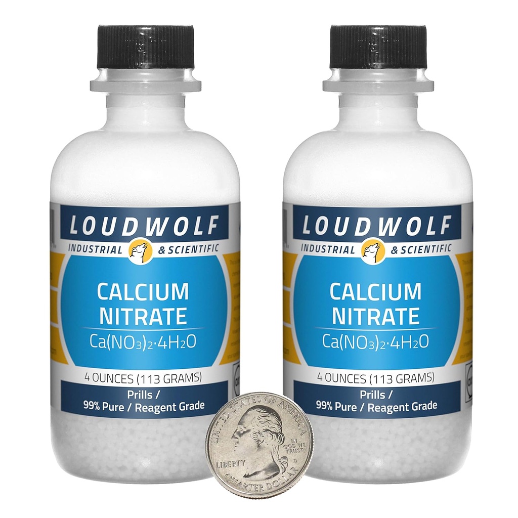 Kalsiyum Nitrate / 8 Ounces / 2 Şişeler / % 99 Saf Reagent Grade/Prils
