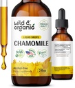 Vahşi ve Organik Chamomile Tincture - Rahatlama ve Calming Chamomile Supplement - Sıvı Çiçek Ekstraları - Vegan, Şeker & Alkol Özgür - 2 fl ozz